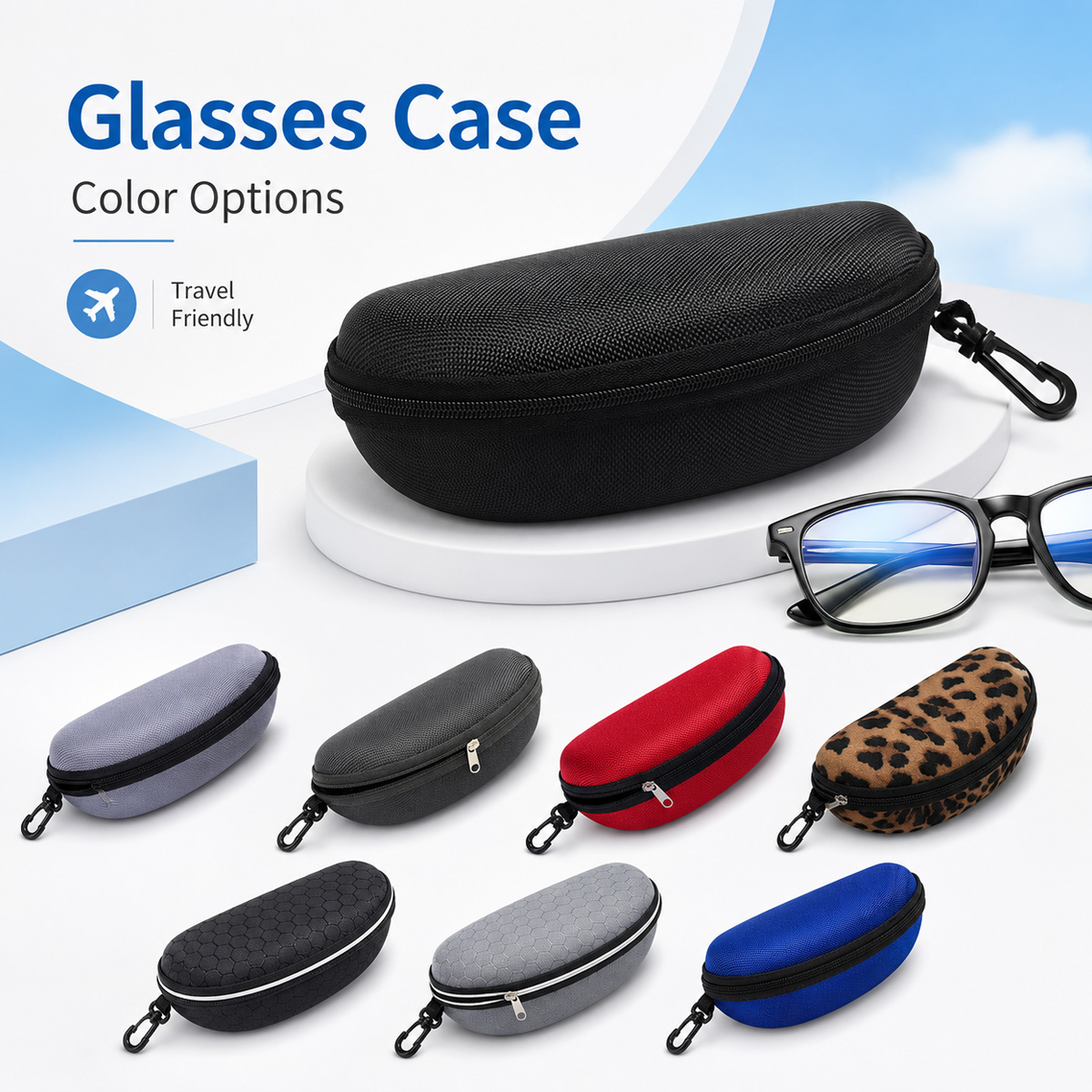 Travel Reading Accessories - Protective Hard Shell Glasses Case Portable