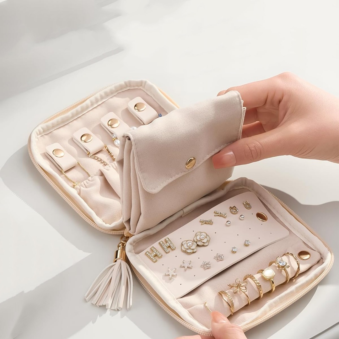 Travel Accessories Jewelry - Soft Jewelry Case Organizer, Protable Jewellery