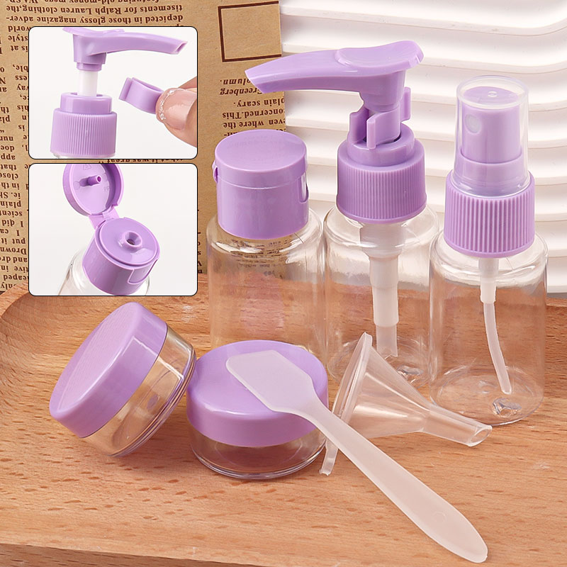 Travel Accessories Needed - 7pcs Travel Mini Makeup Cosmetic Face