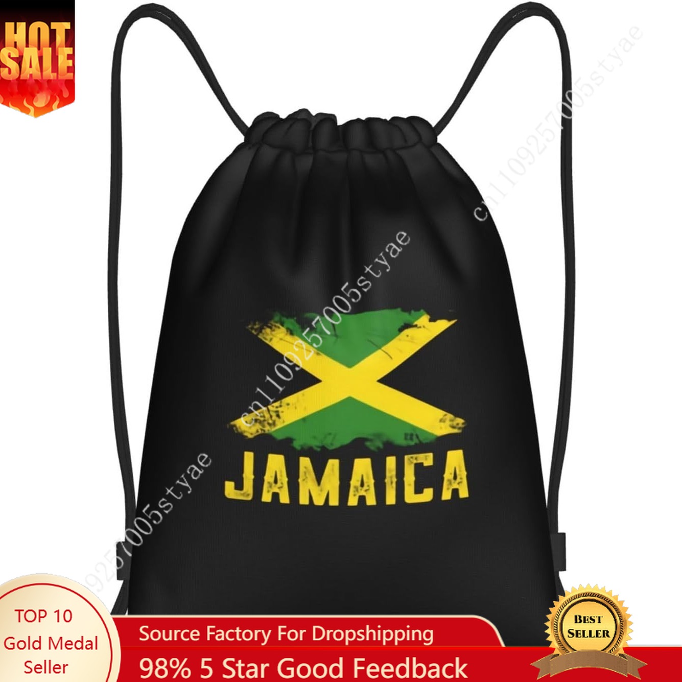 Jamaica Flag Drawstring Bag Ba - Travel Accessories For Jamaica recension och pris