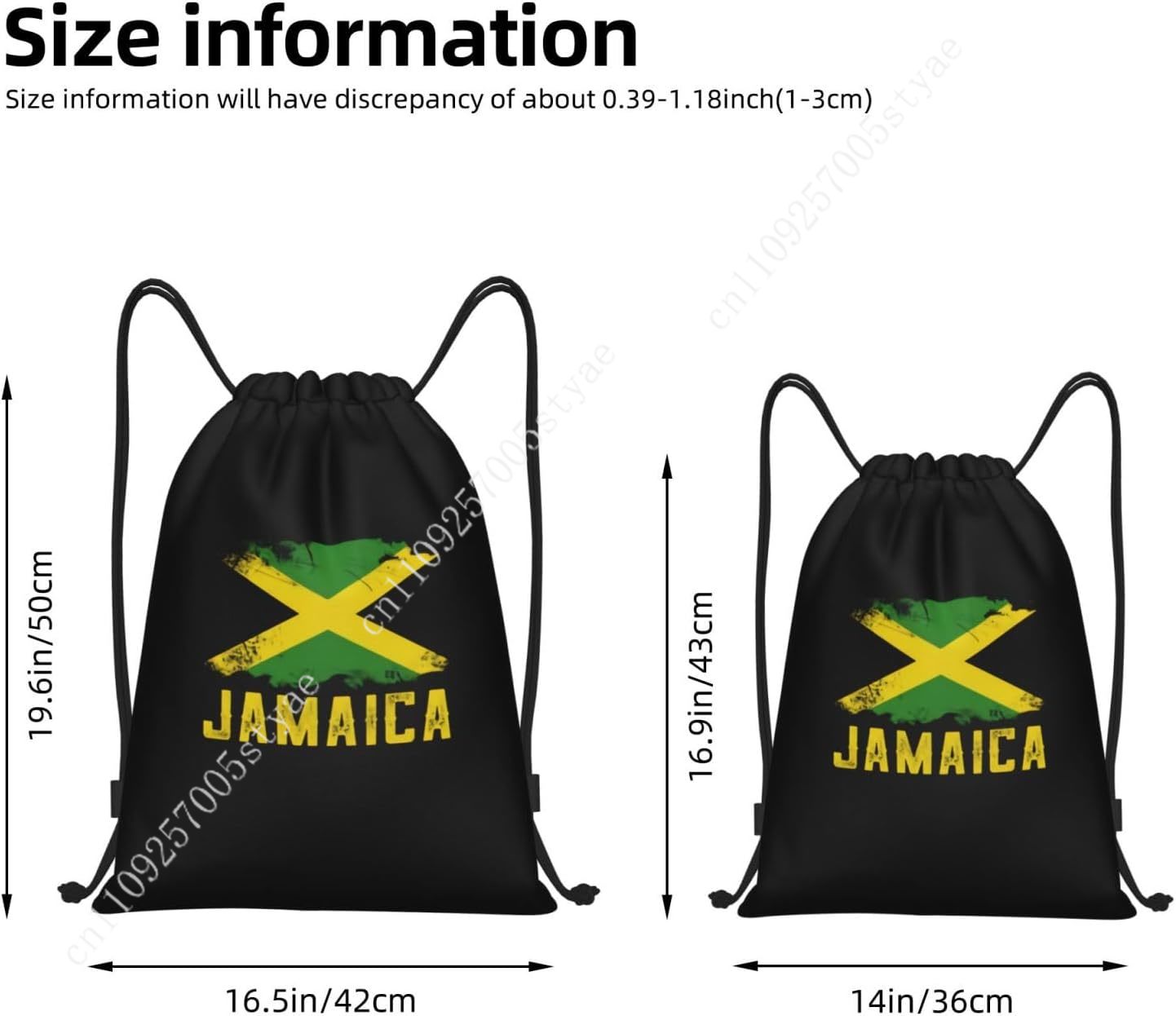 Jamaica Flag Drawstring Bag Ba - Travel Accessories For Jamaica recension och pris