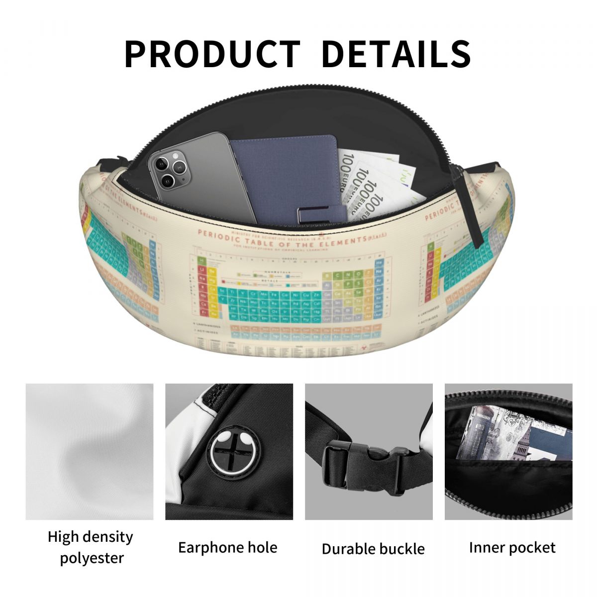 Cool Elements Periodic Table F - Travel Accessories Pouch For Women recension och pris