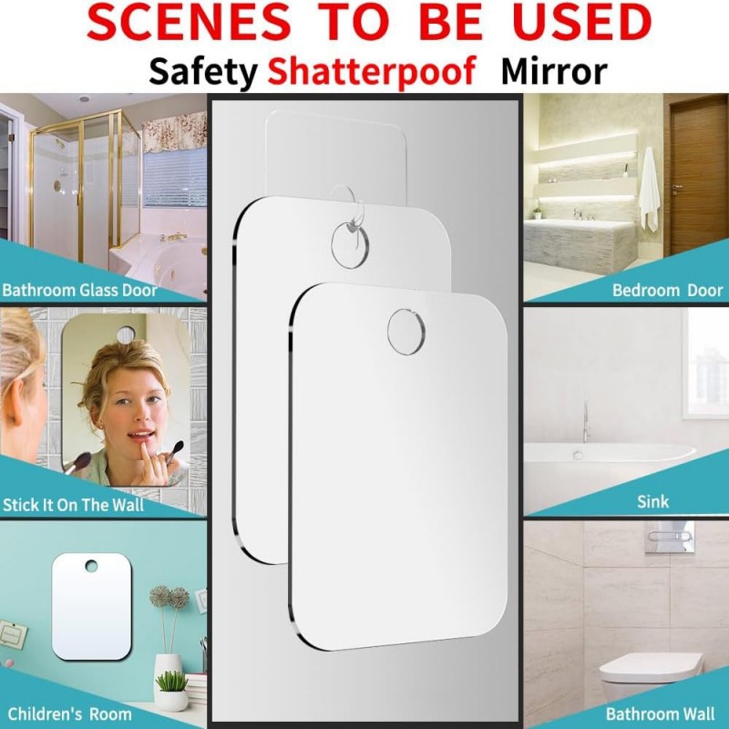 Acrylic Anti Fog Mirror Shower - Travel Accessories Needed recension och pris