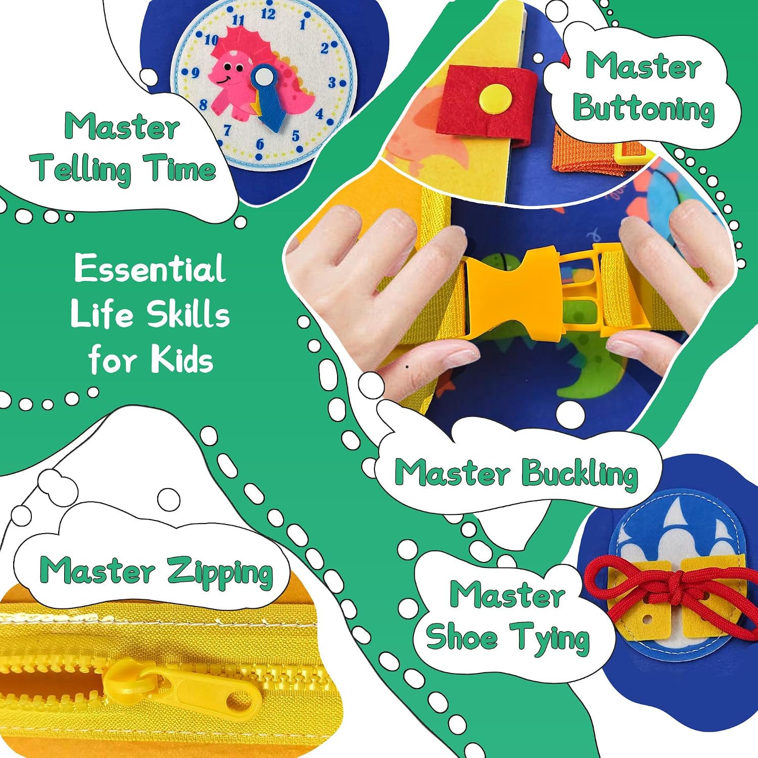 Dinosaur Toddler Busy Board Ba - Travel Accessories For Toddlers recension och pris