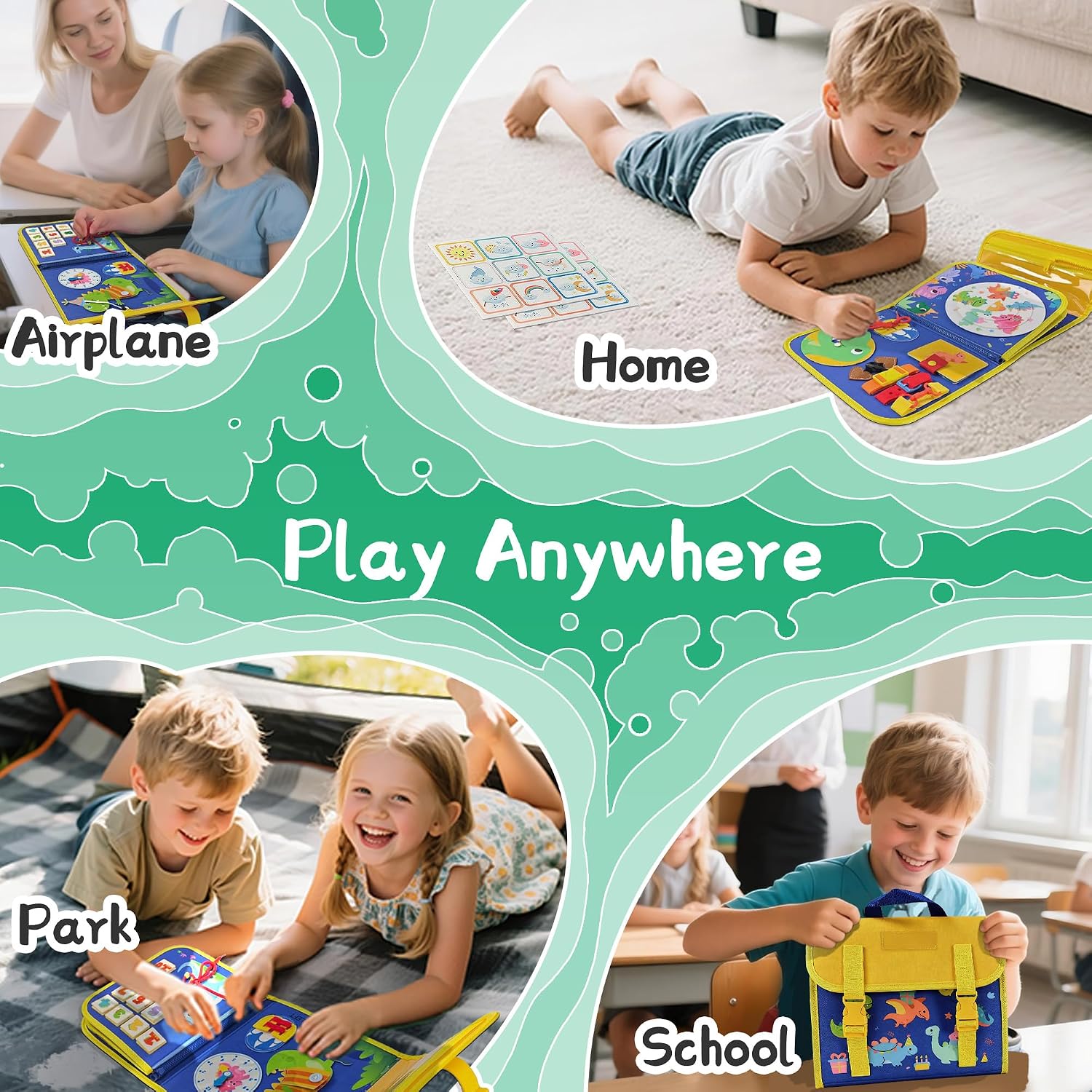 Dinosaur Toddler Busy Board Ba - Travel Accessories For Toddlers recension och pris