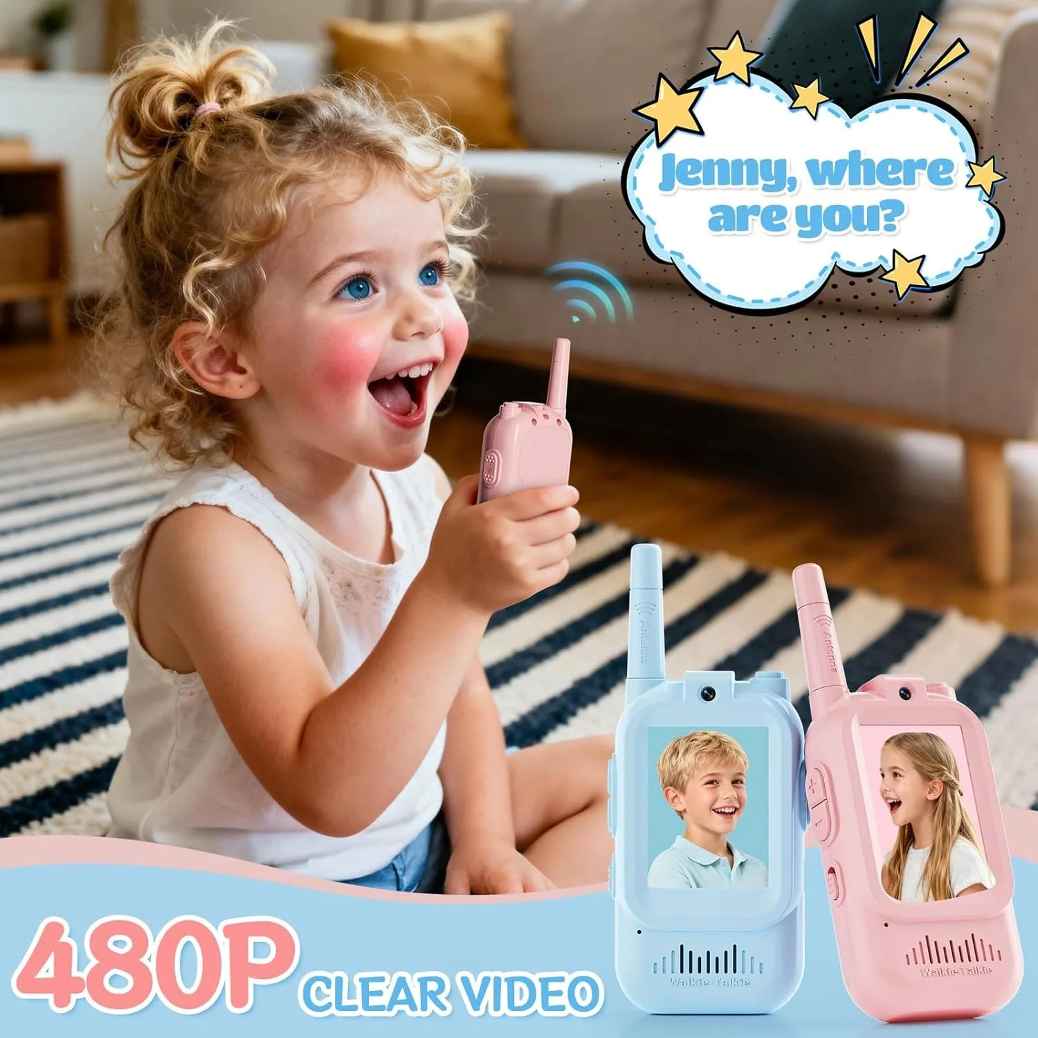 2PCS  Video Walkie Talkies for - Travel Accessories For Toddlers recension och pris