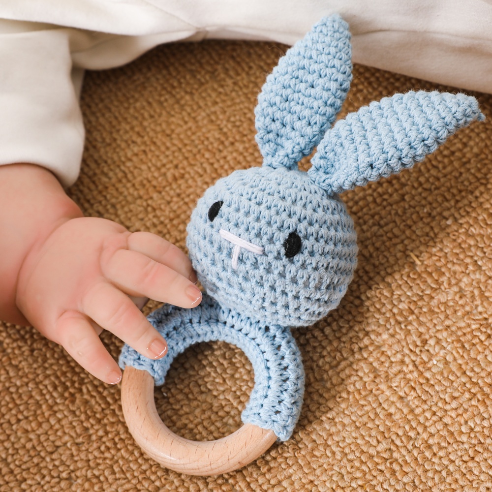 Wooden Baby Rattle Toy Handmad - Travel Accessories For 2 Year Old recension och pris
