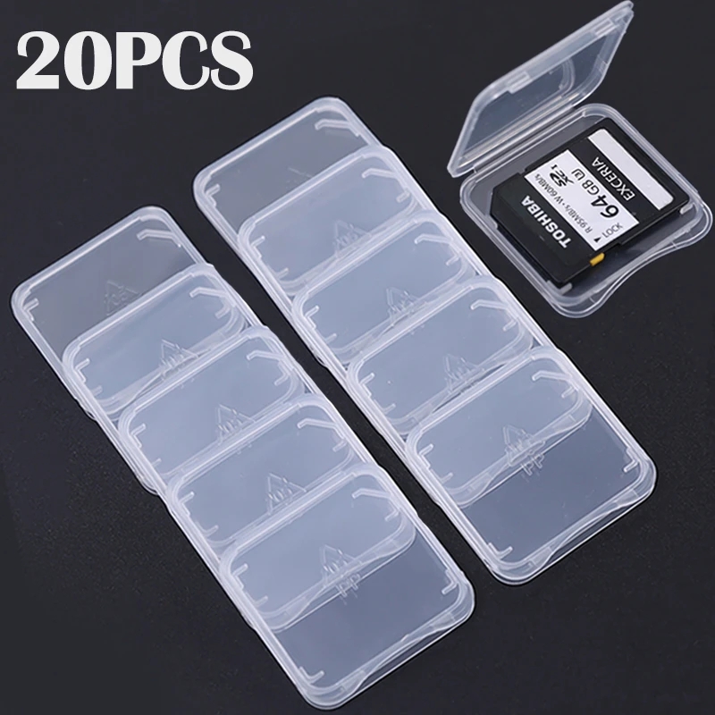 20/10/5/1PCS Transparent TF/SD - Sim Card Holder Case recension och pris