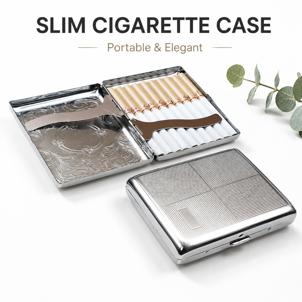 Stainless Steel Cigarette Box  - Travel Accessories Us recension och pris