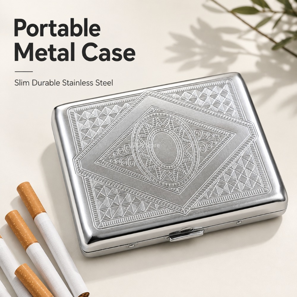 Stainless Steel Cigarette Box  - Travel Accessories Us recension och pris