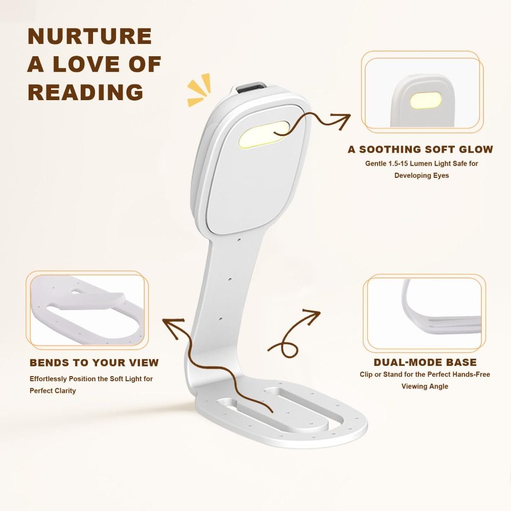 2-in-1 Clip-On Book Light with - Travel Reading Accessories recension och pris
