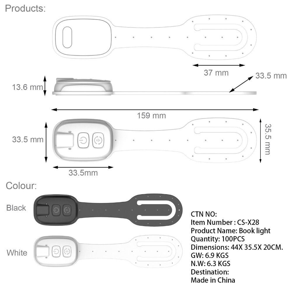 2-in-1 Clip-On Book Light with - Travel Reading Accessories recension och pris