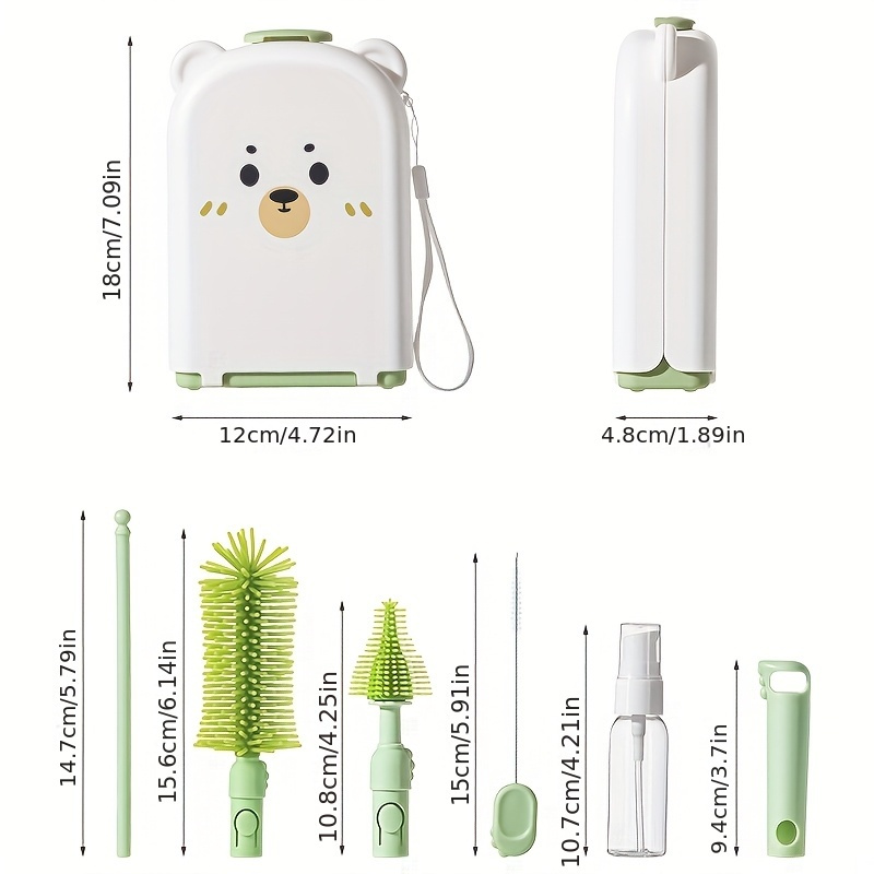 Travel Baby Bottle Brush Set - - Travel Accessories For 2 Year Old recension och pris