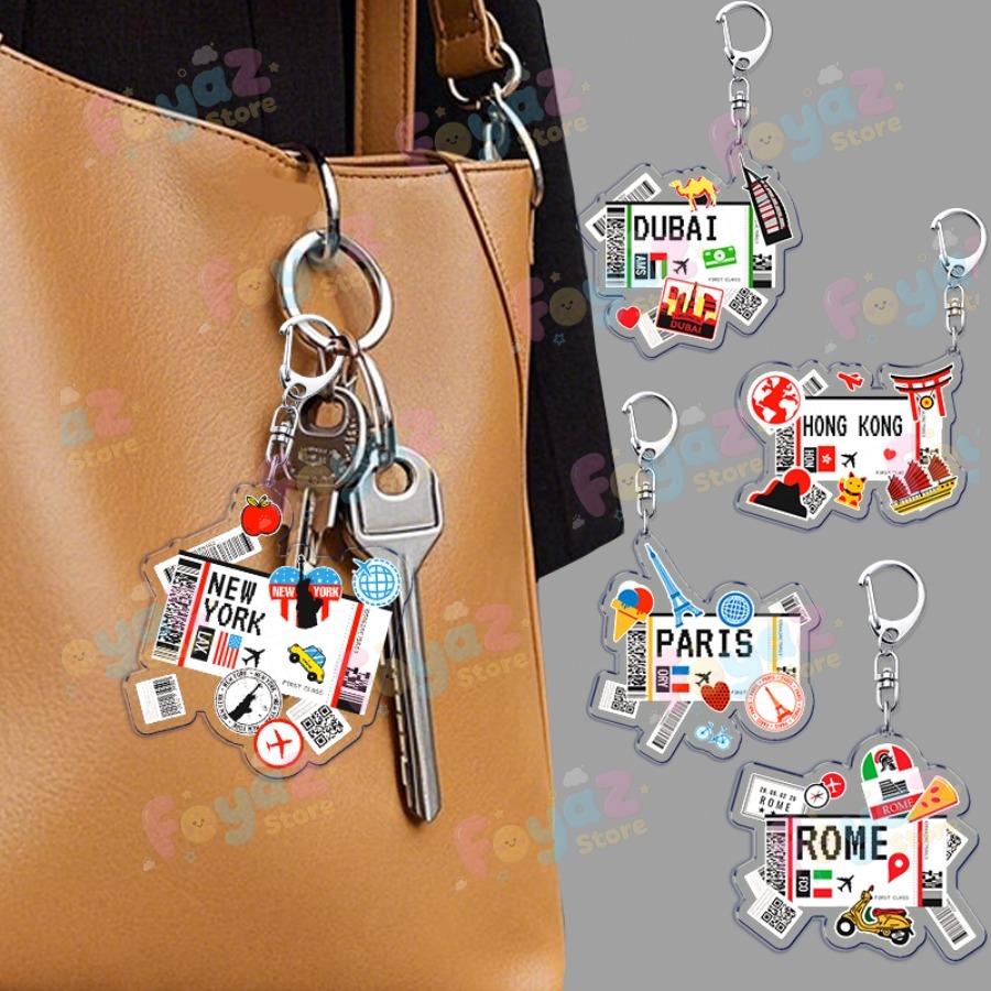Retro Traveling Plane Keychain - Travel Accessories New York recension och pris
