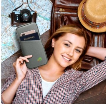 Travel Passport Wallet with 12 - Travel Wallet Slim recension och pris