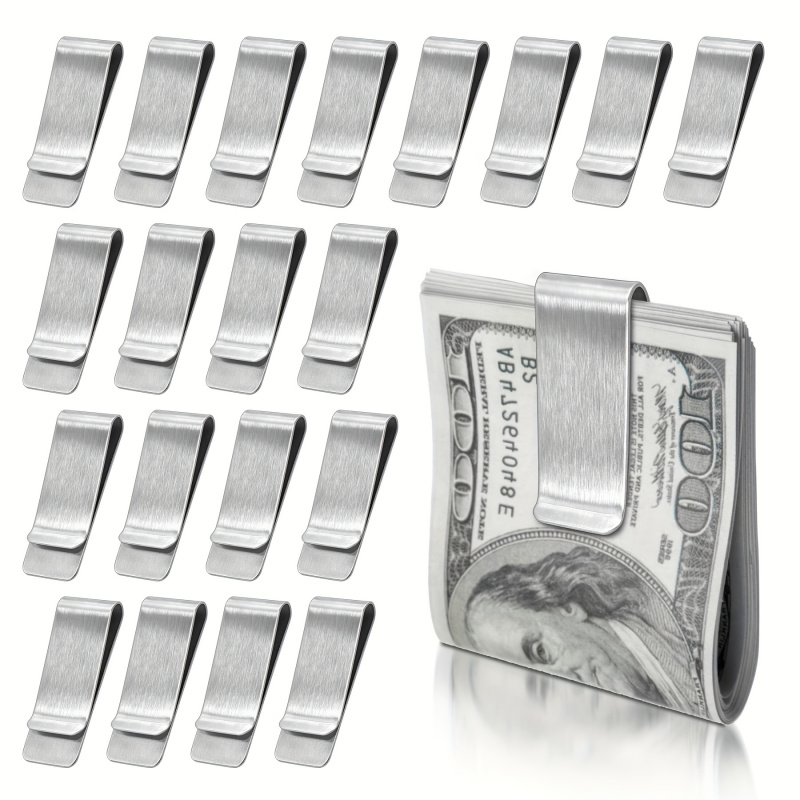20PCS Stainless Steel Silver S - Travel Wallet Slim recension och pris