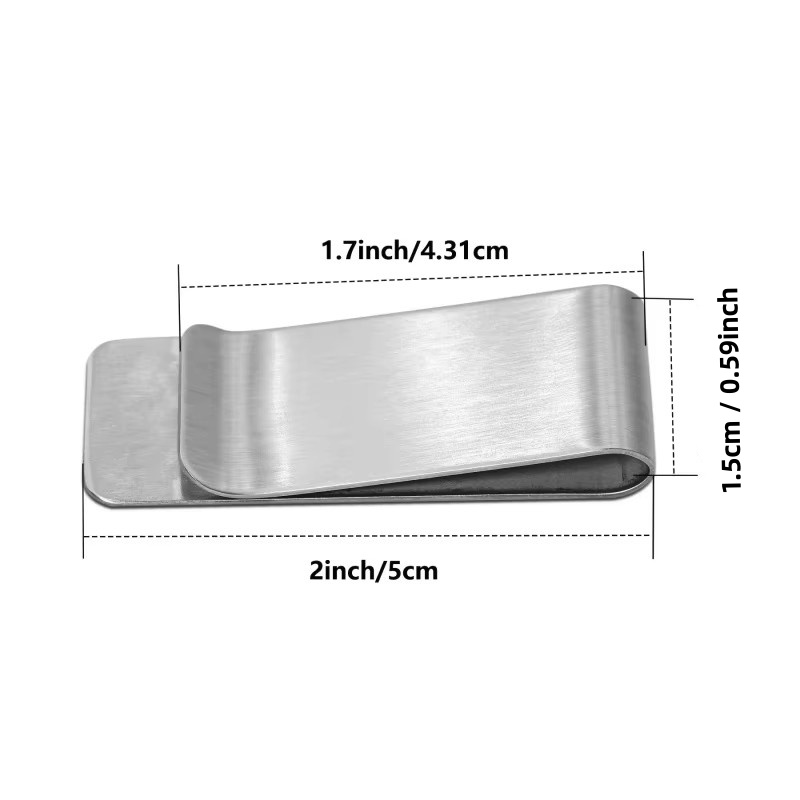 20PCS Stainless Steel Silver S - Travel Wallet Slim recension och pris