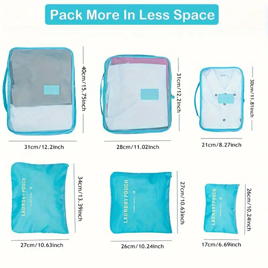 6pcs Travel Organizer Storage  - Travel Accessories Store recension och pris