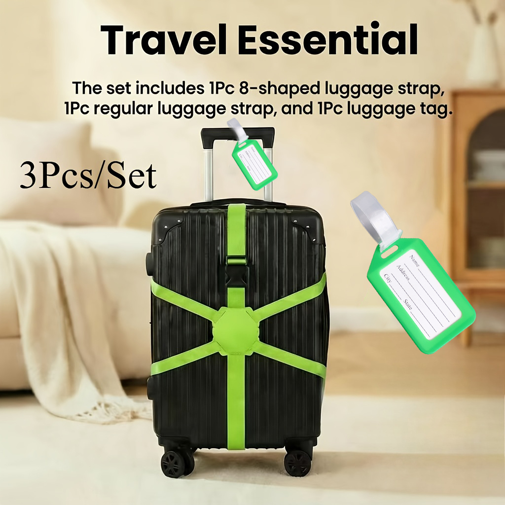 3-Piece Set (2 Luggage Straps  - Travel Accessories Luggage Straps recension och pris