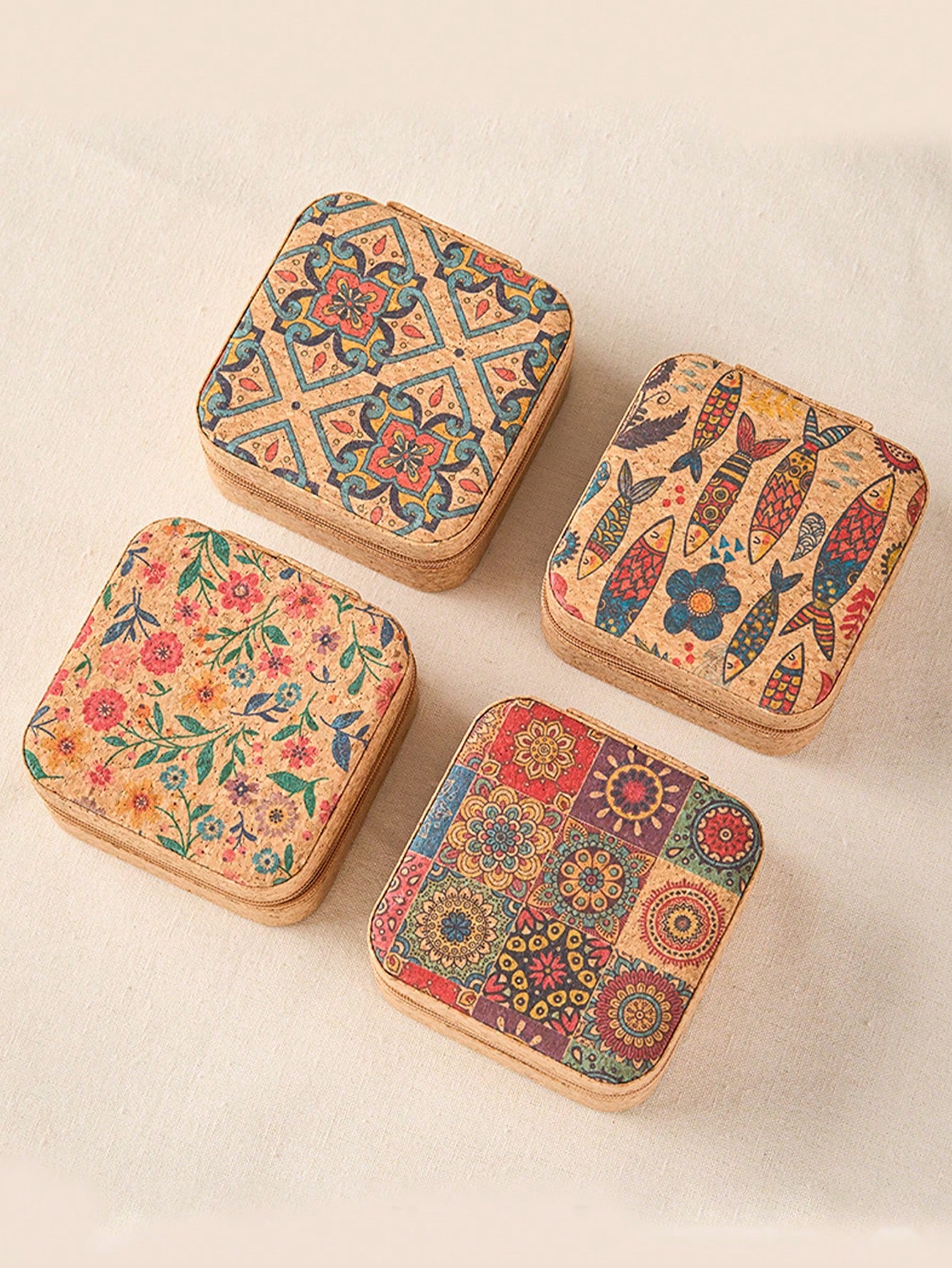 Square Vintage Bohemian Patter - Travel Accessories Jewelry recension och pris