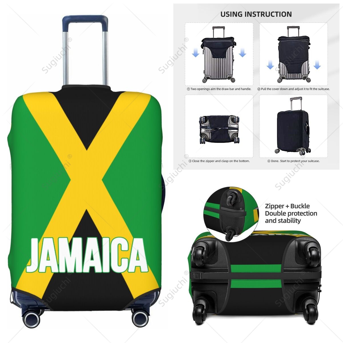 Jamaica Flag Luggage Cover Sui - Travel Accessories For Jamaica recension och pris