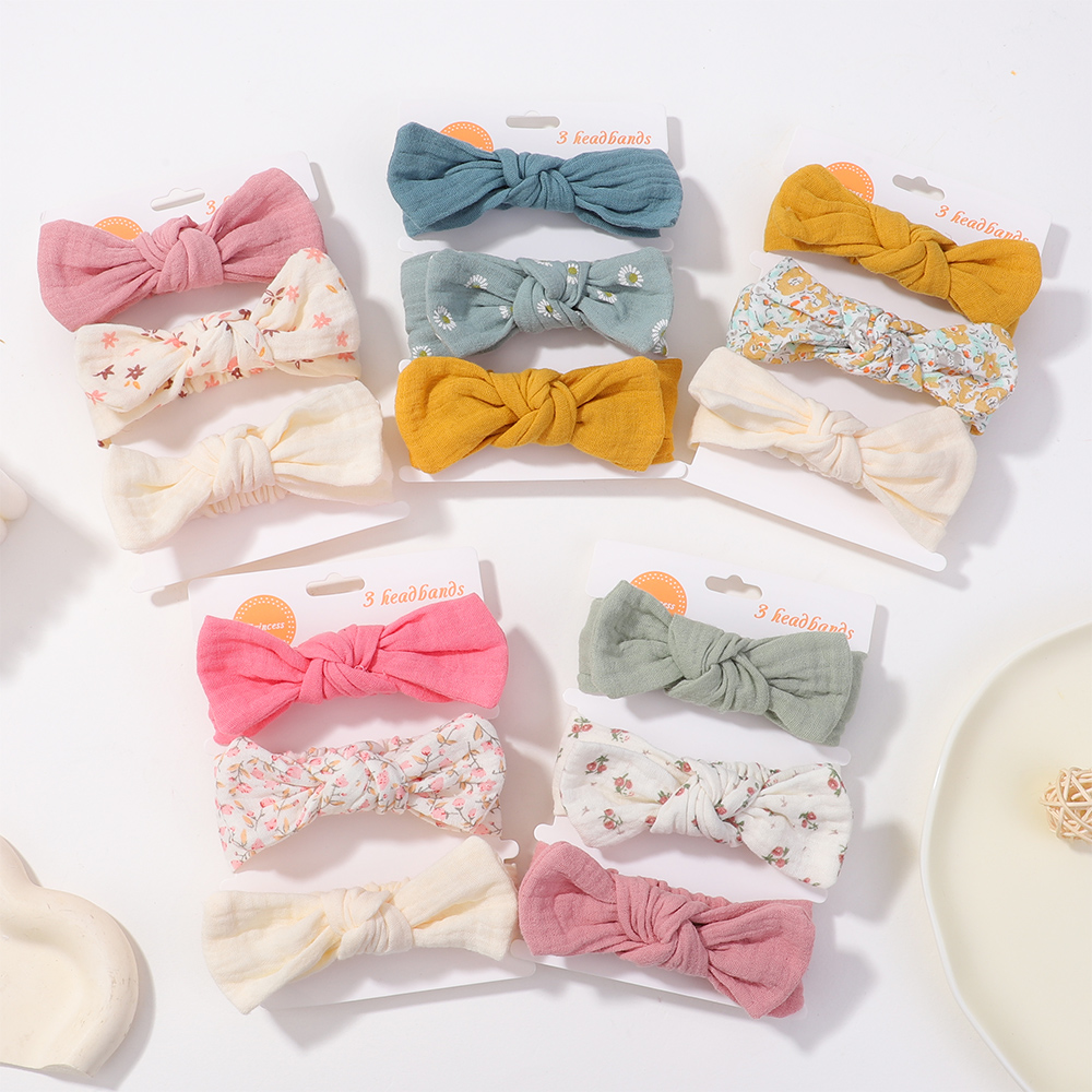 3Pcs/Set Soft Elastic Bows Hea - Travel Accessories For Toddlers recension och pris
