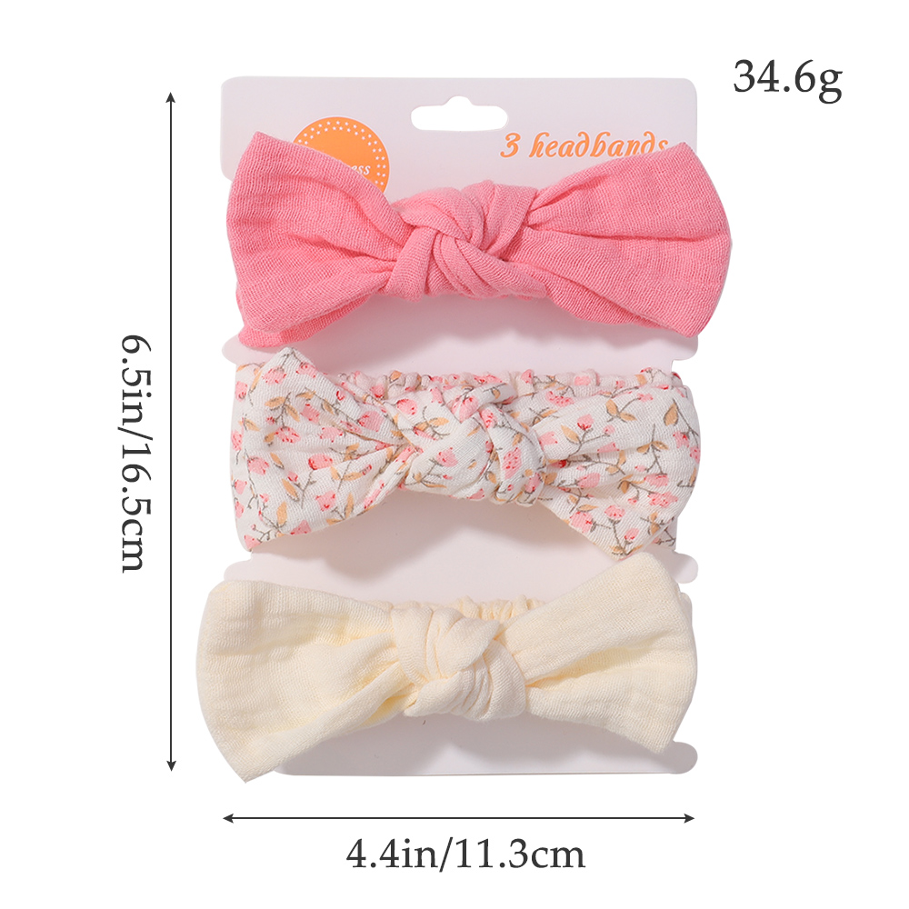3Pcs/Set Soft Elastic Bows Hea - Travel Accessories For Toddlers recension och pris