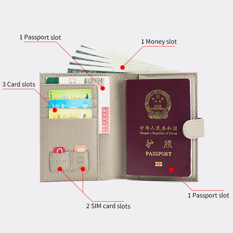 Genuine Cow Leather Passport H - Travel Wallet Slim recension och pris