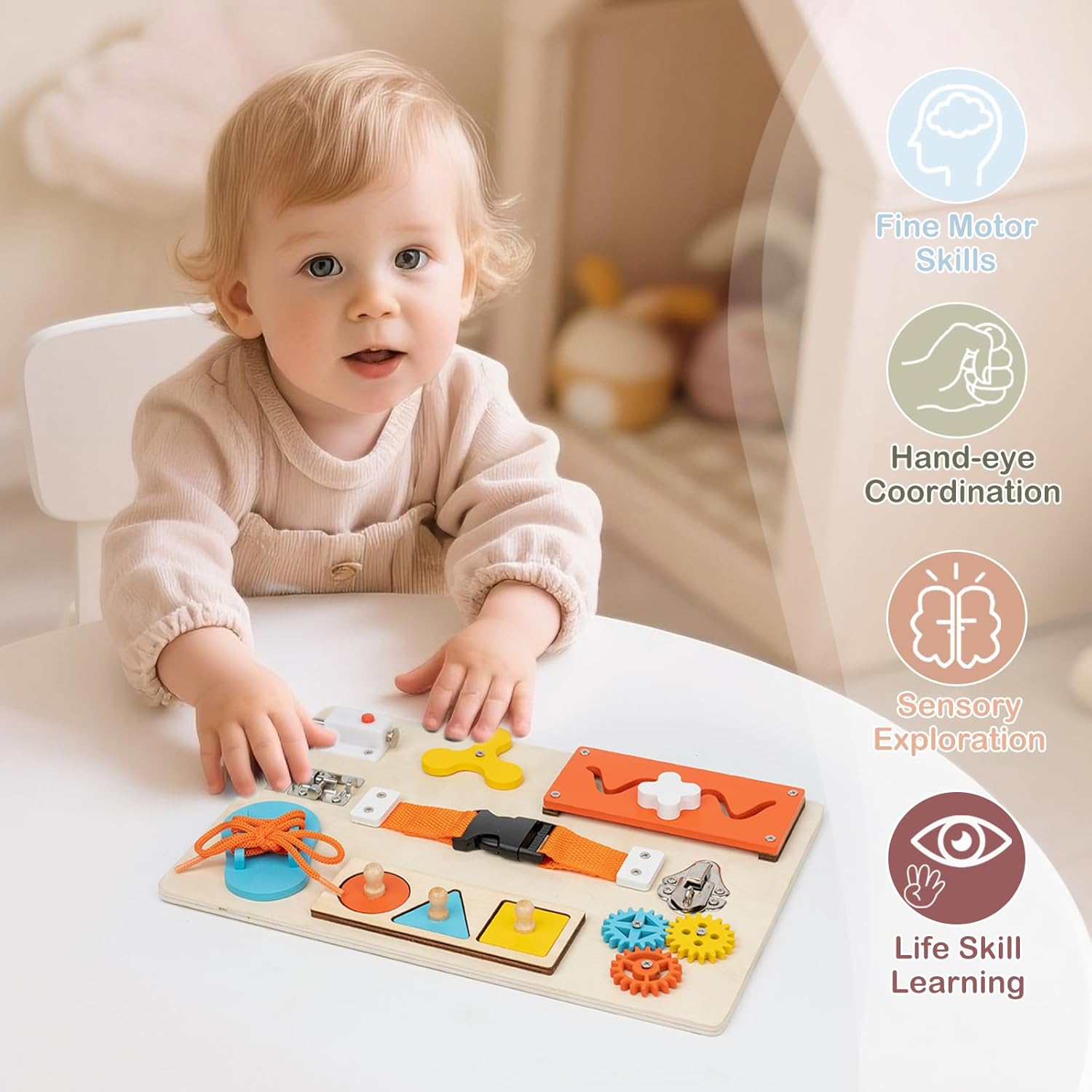 Montessori Busy Board for Todd - Travel Accessories For Toddlers recension och pris