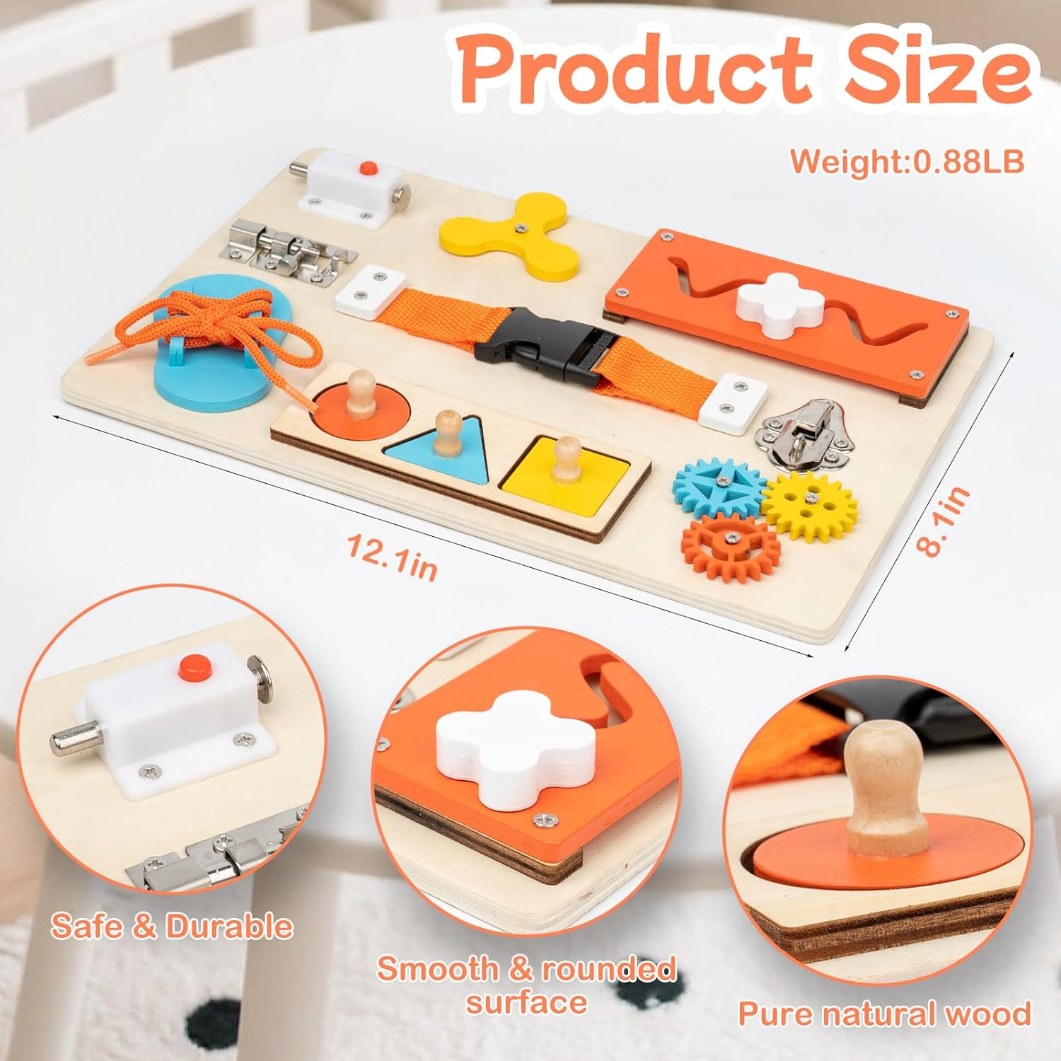 Montessori Busy Board for Todd - Travel Accessories For Toddlers recension och pris