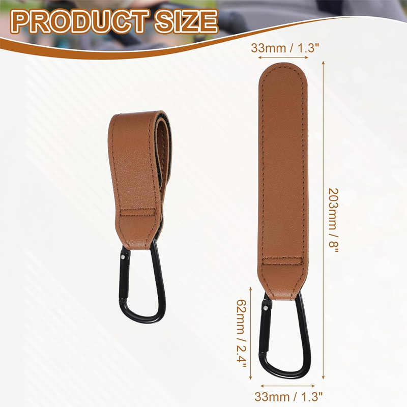 2Pcs Leather Cart Hooks Baby S - Travel Accessories For 2 Year Old recension och pris
