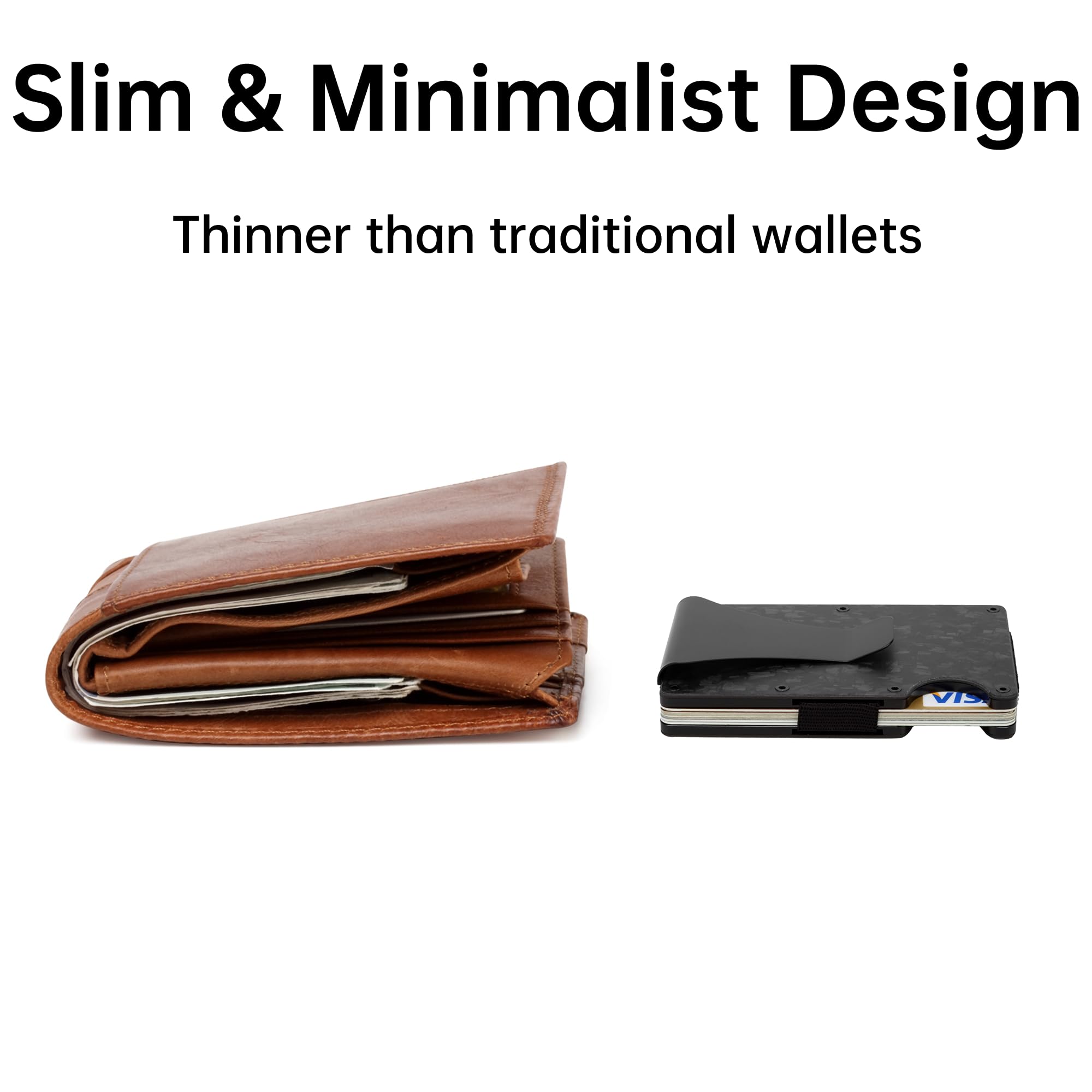 Carbon Fiber Wallet, Metal Mon - Travel Wallet Slim recension och pris