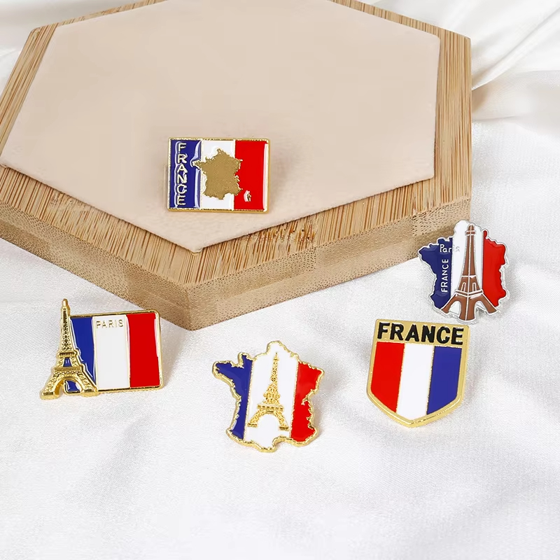 France Flag Enamel Pins Eiffel - Travel Accessories Jewelry recension och pris