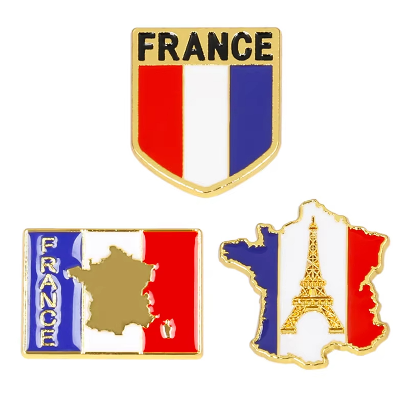 France Flag Enamel Pins Eiffel - Travel Accessories Jewelry recension och pris