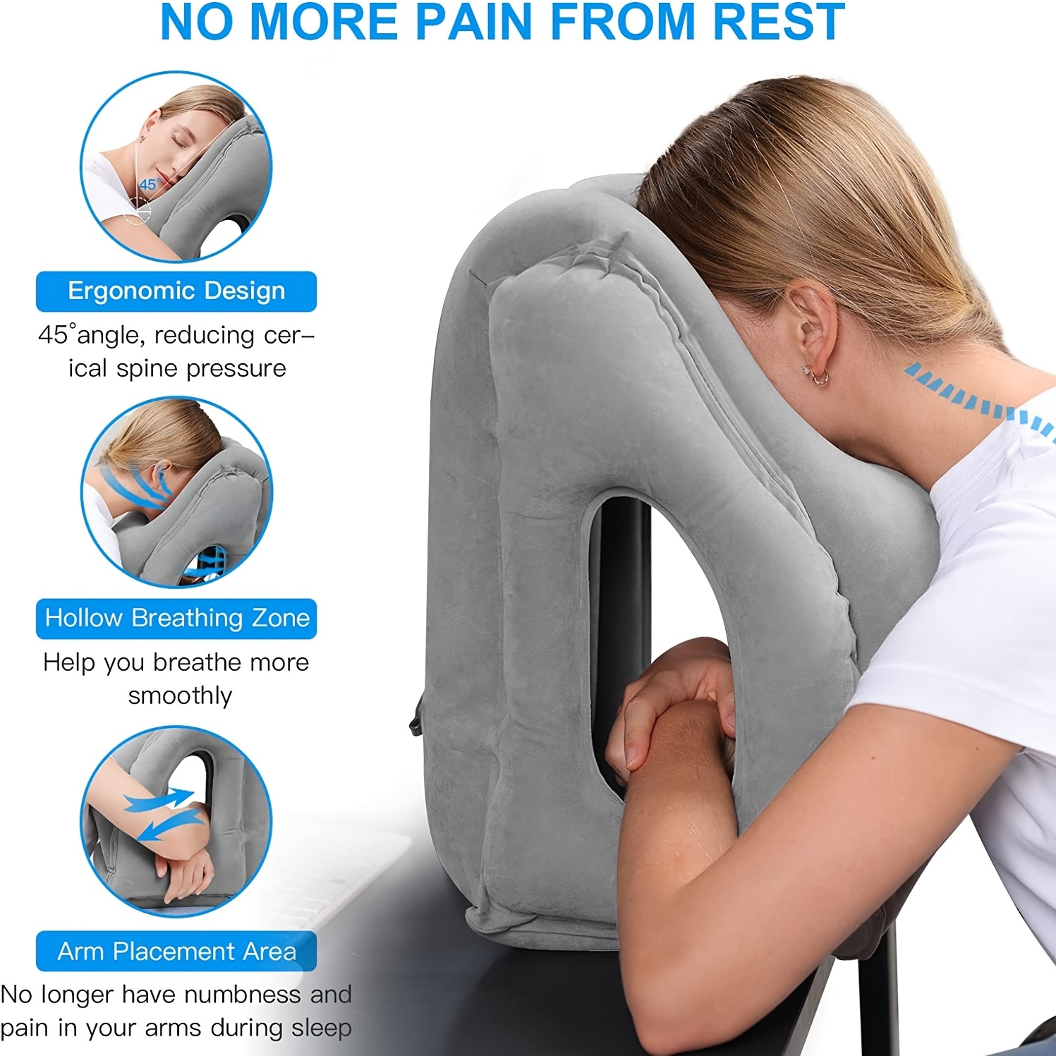 Inflatable Travel Pillow,Trave - Travel Accessories For Long Haul Flights recension och pris