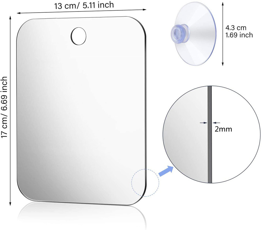 1pcs Acrylic Mirror With Wall  - Travel Accessories Needed recension och pris