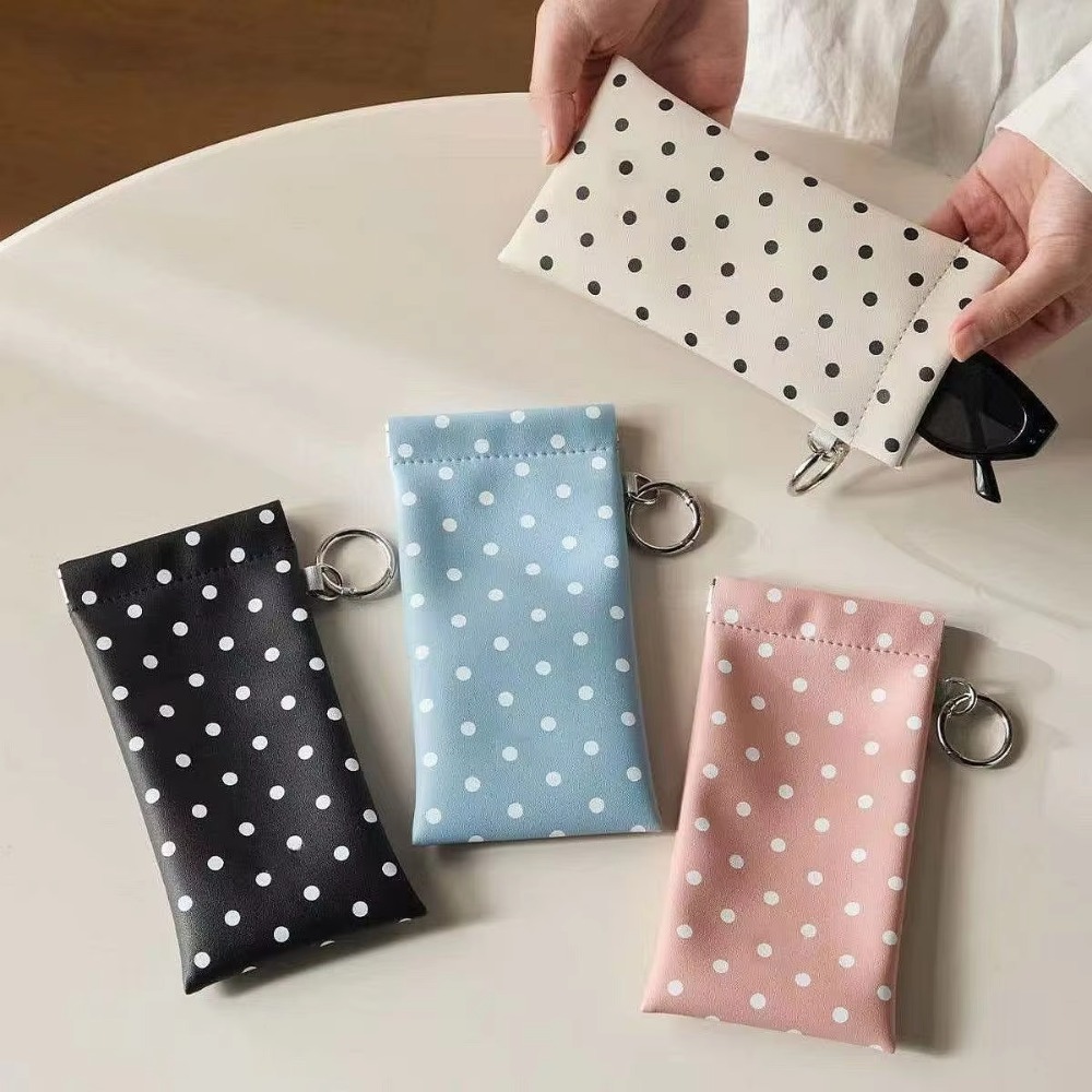 Polka Dot Eyeglass Pouch with  - Travel Accessories Pouch For Women recension och pris