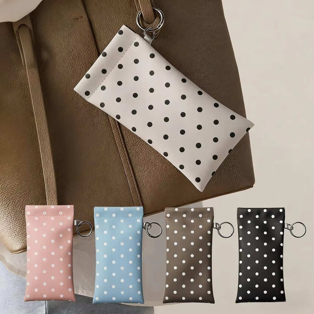 Polka Dot Eyeglass Pouch with  - Travel Accessories Pouch For Women recension och pris