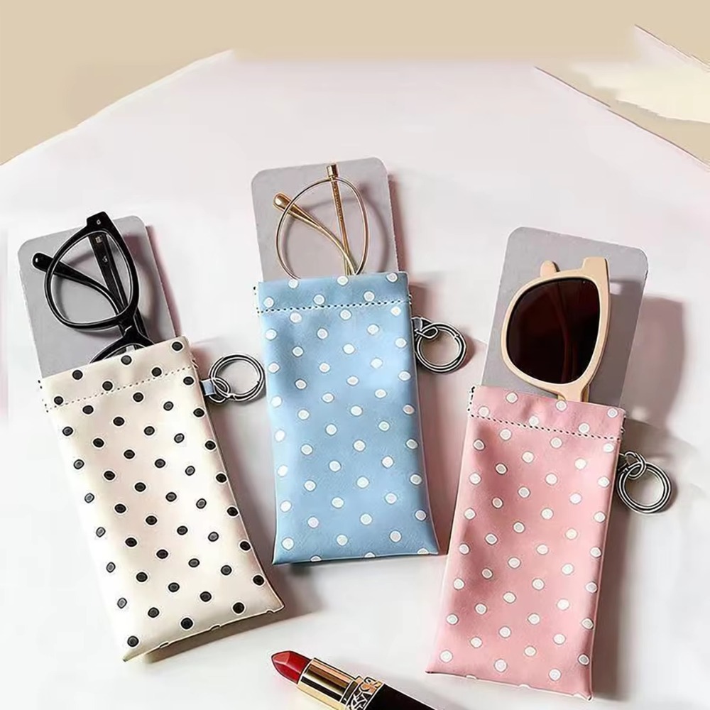 Polka Dot Eyeglass Pouch with  - Travel Accessories Pouch For Women recension och pris