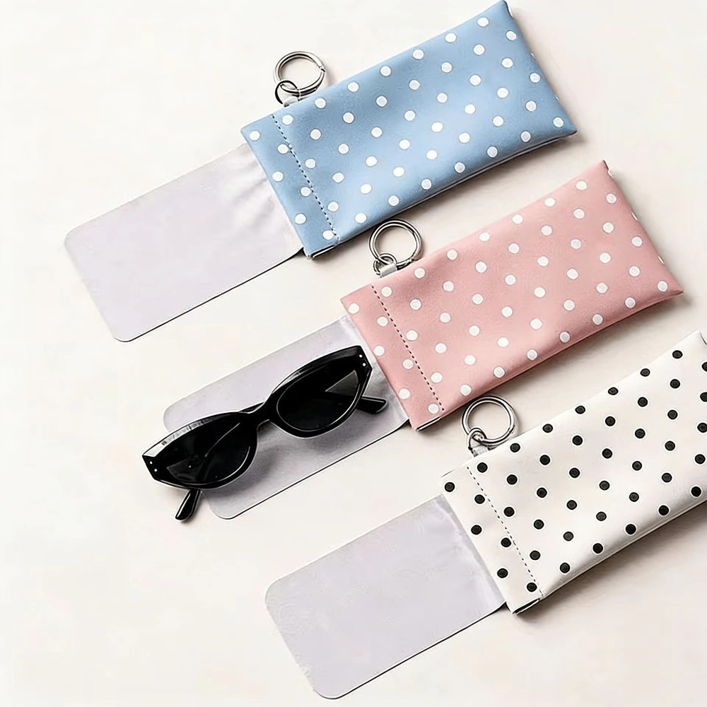 Polka Dot Eyeglass Pouch with  - Travel Accessories Pouch For Women recension och pris
