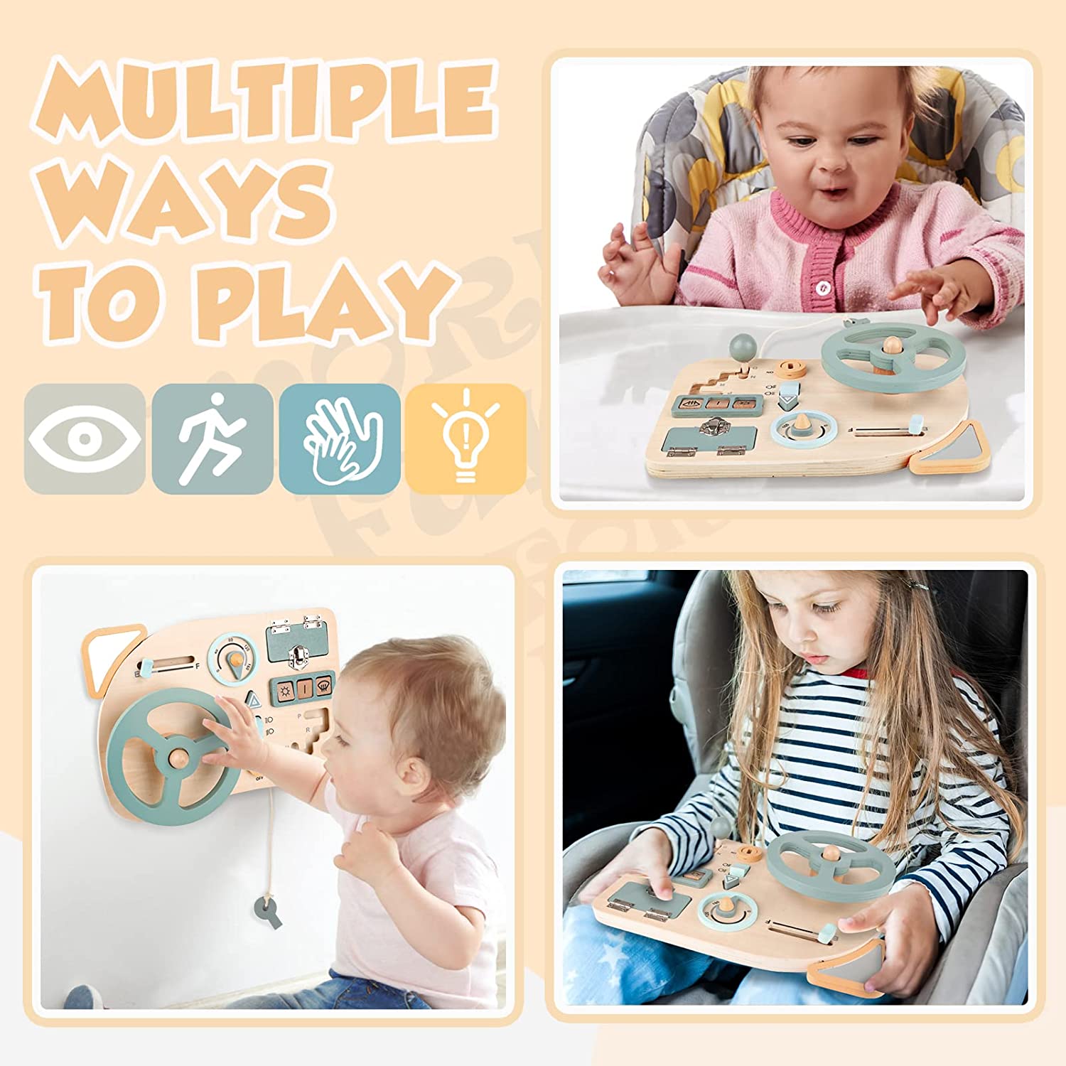 Montessori Toy Steering Wheel  - Travel Accessories For Toddlers recension och pris